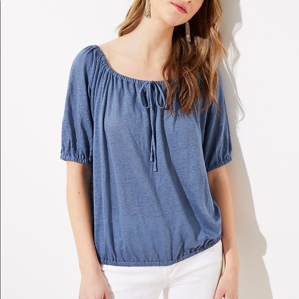 LOFT linen knit top NWT size M